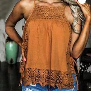 Lace speghetti strap top